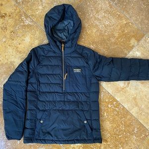LL Bean Mountain Classic Down pullover jacket. Black, XXS
